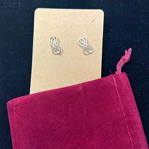 Romantic Double Infinity Earrings in Sterling Silver